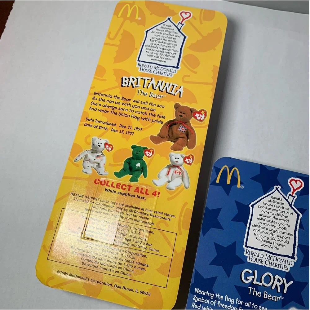 Set of Four Ty Beanie Babies Ronald McDonald House Series - Picture 6 of 9